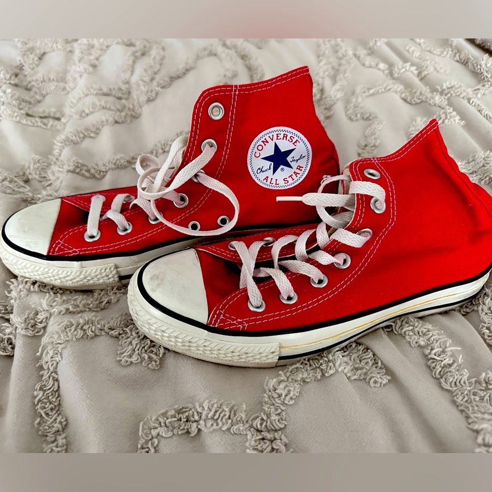 Women's red Chuck Taylor All Star classic high tops